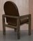 Mid-Century Brown Leather Armchairs, Set of 2, Image 9