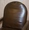 Mid-Century Brown Leather Armchairs, Set of 2, Image 4