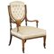 Redwood Sheraton Revival Chesterfield Library Armchair, Image 1