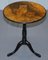 Victorian Tilt Top Ebonised Table with Pen Work Drawings of Fox Cubs 3