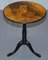 Viktorianischer Ebonisierter Tilt Tisch mit Federzeichnungen von Fox Cubs 3