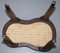 Regency Curved & Gilded Walnut Kidney Saddle Stool with Acanthus Leaf Detailing 17