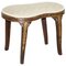 Regency Curved & Gilded Walnut Kidney Saddle Stool with Acanthus Leaf Detailing, Image 1