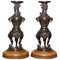 Candelabros japoneses del período Meiji de bronce, década de 1870. Juego de 2, Imagen 1