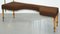 19th Century Fruitwood Biedermeier Large Curved Window Seat Benches, Set of 2, Image 16