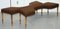 19th Century Fruitwood Biedermeier Large Curved Window Seat Benches, Set of 2 2