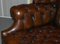 Chesterfield 2-Sitzer Sofa aus handgefärbtem Leder 3