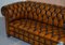 Canapé Chesterfield en Cuir Plissé Marron 3