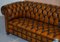 Whisky Brown Pleated Leather Chesterfield Sofa 3