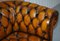 Whisky Brown Pleated Leather Chesterfield Sofa 9
