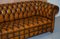 Whisky Brown Pleated Leather Chesterfield Sofa 4