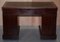 Victorian English Panelled Hardwood Twin Partner Desk, 1880s, Image 11