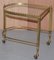 Mid-Century Brass & Glass Nesting Trolley Tables from Maison Bagues, France, Set of 3 11