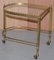 Mid-Century Brass & Glass Nesting Trolley Tables from Maison Bagues, France, Set of 3, Image 11