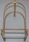 Mid-Century Brass & Glass Nesting Trolley Tables from Maison Bagues, France, Set of 3, Image 17