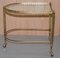 Mid-Century Brass & Glass Nesting Trolley Tables from Maison Bagues, France, Set of 3 8