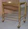 Mid-Century Brass & Glass Nesting Trolley Tables from Maison Bagues, France, Set of 3 18