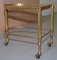 Mid-Century Brass & Glass Nesting Trolley Tables from Maison Bagues, France, Set of 3, Image 18
