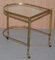 Mid-Century Brass & Glass Nesting Trolley Tables from Maison Bagues, France, Set of 3 3