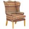 Wingback Armchair in Kilim Wool Upholstery with Beech Frame 1