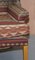 Butaca de orejas de tapicería de lana Kilim con estructura de haya, Imagen 10