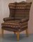 Wingback Armchair in Kilim Wool Upholstery with Beech Frame 3