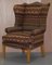 Wingback Armchair in Kilim Wool Upholstery with Beech Frame, Image 3