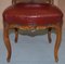 Oxblood Leather French Salon Armchairs & Sofa, Set of 3, Image 20