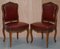 Oxblood Leather French Salon Armchairs & Sofa, Set of 3, Image 13