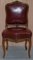 Oxblood Leather French Salon Armchairs & Sofa, Set of 3 15