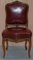 Oxblood Leather French Salon Armchairs & Sofa, Set of 3, Image 15