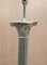 Lámpara de pie pilar corintia vintage plateada con patas, Imagen 13