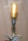 Vintage Silver-Plated Corinthian Pillar Floor Lamp with Paw Feet 9