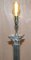 Lámpara de pie pilar corintia vintage plateada con patas, Imagen 7