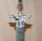 Vintage Silver-Plated Corinthian Pillar Floor Lamp with Paw Feet 8