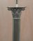 Vintage Silver-Plated Corinthian Pillar Floor Lamp with Paw Feet 12