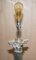 Vintage Silver-Plated Corinthian Pillar Floor Lamp with Paw Feet 10