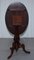 Victorian Walnut and Marquetry Inlaid Tilt Top Oval Side Table, Image 17