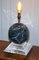 Vintage Round Marble Finish Lamp, Image 3
