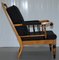 Antique Swedish Biedermeier Library Armchair in Ebonised Satin Birch 10