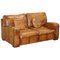 Vintage Cigar Brown Ledersofa 1