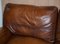 Vintage Cigar Brown Leather Sofa 6