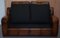 Vintage Cigar Brown Leather Sofa 13