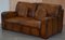 Vintage Cigar Brown Leather Sofa, Image 3