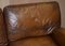 Vintage Cigar Brown Leather Sofa 7