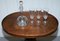 Hardwood Drinks Table with Crystal Decanter & Glasses Wheels, 1860s, Image 4