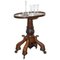 Hardwood Drinks Table with Crystal Decanter & Glasses Wheels, 1860s, Image 1