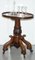 Hardwood Drinks Table with Crystal Decanter & Glasses Wheels, 1860s 3