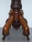 Hardwood Drinks Table with Crystal Decanter & Glasses Wheels, 1860s, Image 16