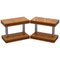 Verchromte Mid-Century Modern Beistelltische aus Satinholz, 2er Set 1